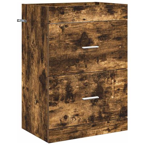 Mobiletto da Bagno Sotto Lavabo Rovere Fumo 56 x 37,5 x 81 cm - Foto 1