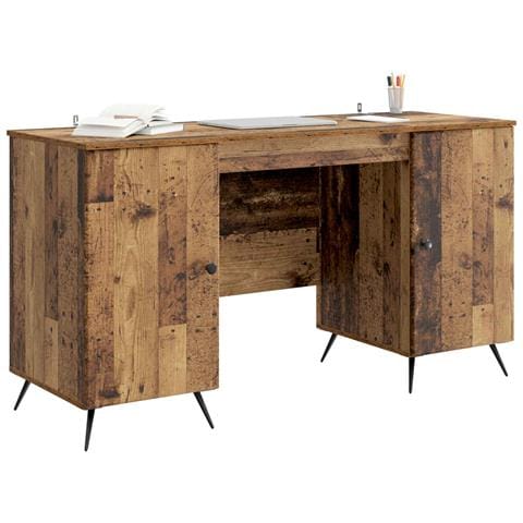 Scrivania Legno antico 142,5 x 50 x 75 cm Legno ingegnerizzato - Foto 2