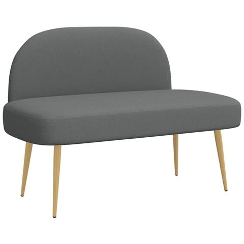 Panchina imbottita con schienale Grigio scuro 110 x 60 x 76 cm - Foto 1