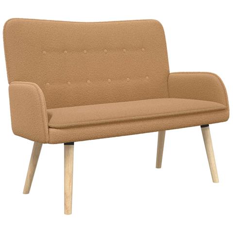 Divano a 2 Posti Beige 115 x 61 x 87 cm Bouclé - Foto 1