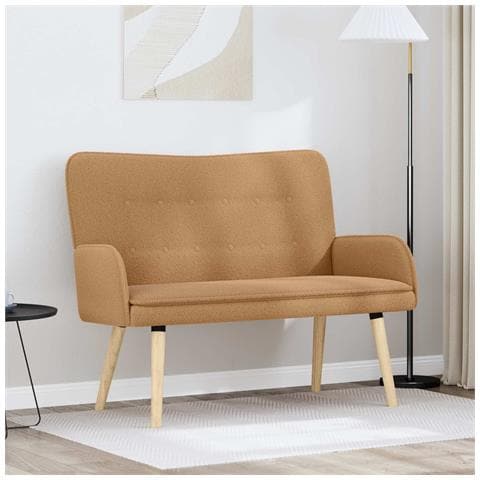 Divano a 2 Posti Beige 115 x 61 x 87 cm Bouclé - Foto 2
