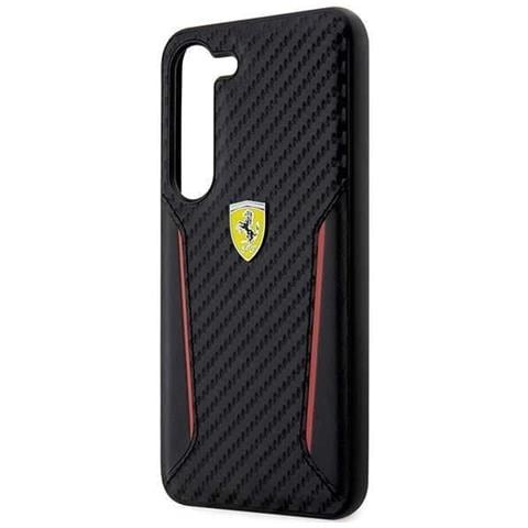 Ferrari Fehcs23mnpyk S23+ S916 Custodia Nera /nera Con Bordi In Carbonio A Contrasto - Foto 1