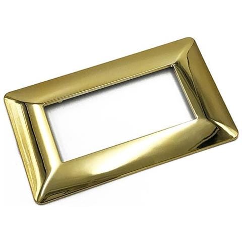 20 Placche Muro 4 Posti Moduli Oro Lucido Compatibile Tipo Bticino Matix - Foto 1