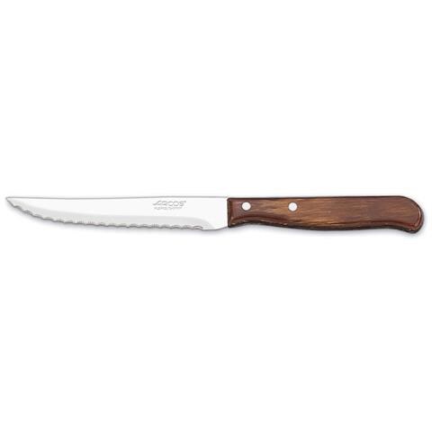 Serie Latina - Coltello Bistecca - Lama Acciaio Inossidabile Nitrum 105 Mm - Manico Legno Compresso Colore Marrone - Foto 1