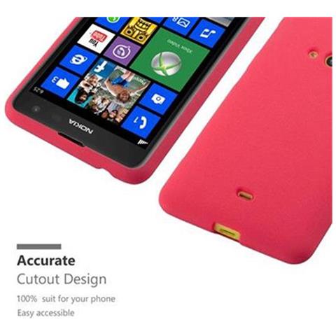 Custodia Compatibile Con Nokia Lumia 625 In Frost Rosso - Coperchio Protettivo In Silicone Tpu Flessibile - Foto 10
