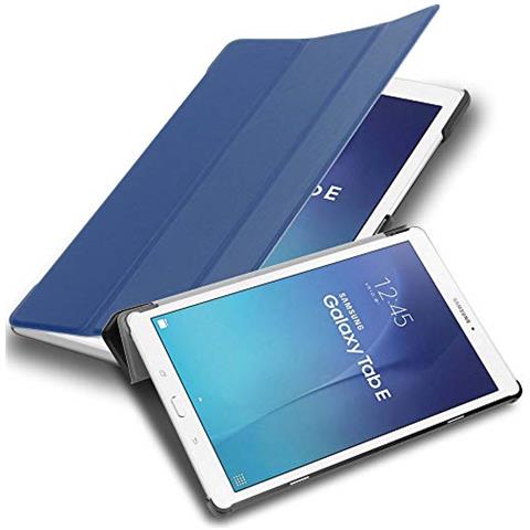 Custodia Per Tablet Compatibile Con Samsung Galaxy Tab E (9.6"" Zoll) Sm-t561 / T560 In Blu Scuro Jersey - Coperchio Protettiva Ultra Sottile Senza Funzione Auto Wake Up E Stand - Foto 1