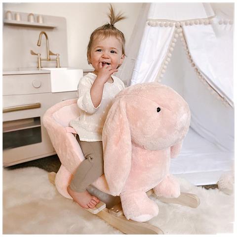 Dondolo Giocattolo A Forma Di Coniglio Rosa Per Bambini 18-36 Mesi - Foto 6