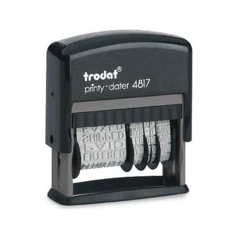 Timbro Polinome - Datario Printy Eco 4817 In Plastica Con 12 Tasti Commerciali Nero - 78764 - Foto 1