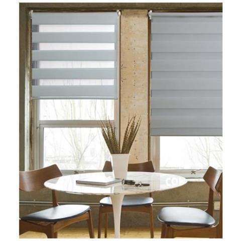 Domdeco Giorno E Notte Ciechi Senza Perforazione - Grigio Chiaro - 72x190 Cm - Foto 1