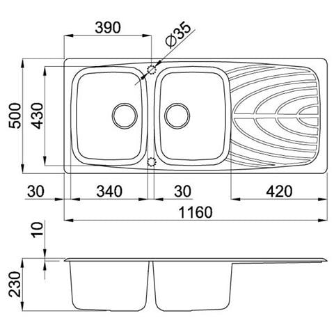 Lavello LGM50052 Linea Master 500 Colore Bianco - Foto 2