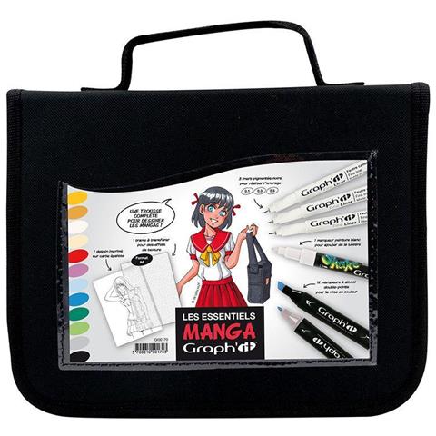 Set Manga - 12 Pennarelli + 3 Linee + Shake Bianco + Trama A6 - Foto 1