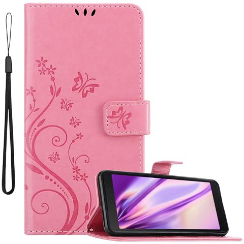 Cadorabo Custodia Compatibile Con Samsung Galaxy Xcover 5 In Rosa Fiore - Coperchio Protettivo In Design Floreale Con Chiusura Magnetica, Funzione Stand E Slot Per Carte - Foto 1
