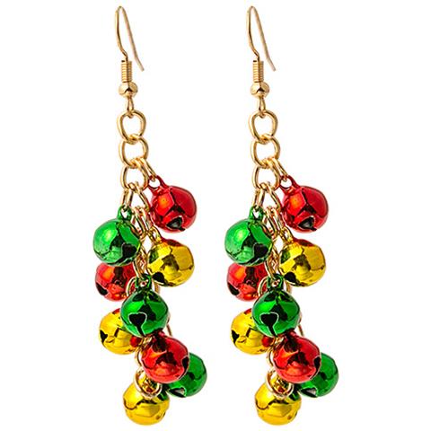 Jingle Bell, Orecchini Natalizi 1 Paio Multicolor - Foto 1