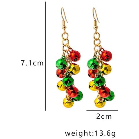 Jingle Bell, Orecchini Natalizi 1 Paio Multicolor - Foto 6