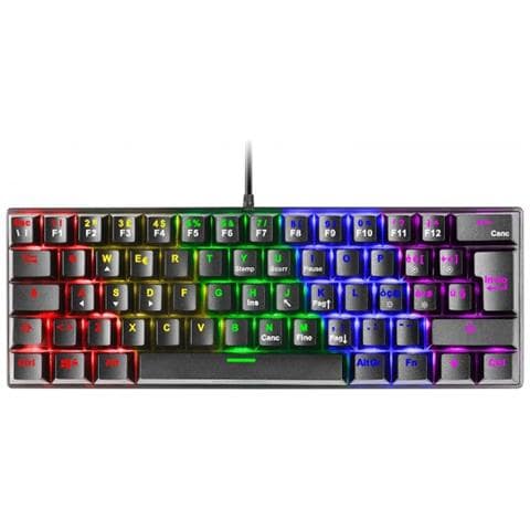 Mk60 Nero, Tastiera Gaming Meccanica Frgb, Antighosting, Switch Meccanico Rosso, Lingua Italiano - Foto 1