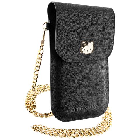 Pochette Per Telefono Con Tracolla A Catena In Metallo, Nero - Foto 1