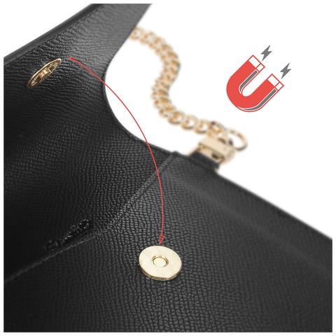 Pochette Per Telefono Con Tracolla A Catena In Metallo, Nero - Foto 5