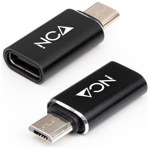 10.02.0014 adattatore per inversione del genere dei cavi Micro USB USB-C Nero - Foto 1