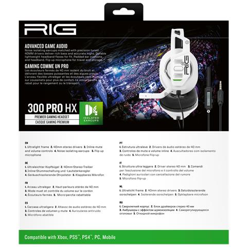 RIG 300 PRO HX Auricolare Cablato A Padiglione Gaming Bianco - Foto 2