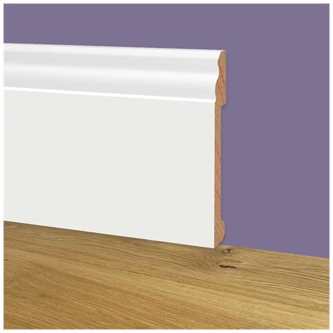 90ml Bancale Di Battiscopa Ducale In Polimeri Equalwood Hi-tec 120x15x2000mm - Bianco - Foto 1