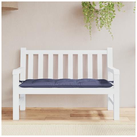 Cuscino Panca Giardino Blu Marino 120x50x7cm In Tessuto Oxford - Foto 1