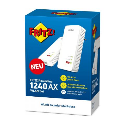 !powerline 1240 Ax Wlan Set 1200 Mbit /s Collegamento Ethernet Lan Wi-fi Bianco 2 Pz - Foto 3