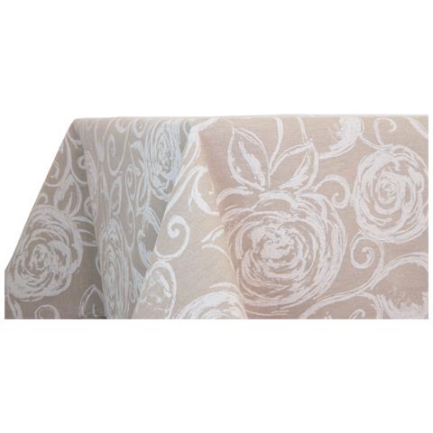 Tovaglia Miros Resinata Antimacchia Copritavolo Cucina Disegno Amelie Bianco 140x240 Amelie Bianco - Foto 5