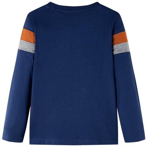 Maglietta Da Bambino A Maniche Lunghe Blu Marino 128 - Foto 2