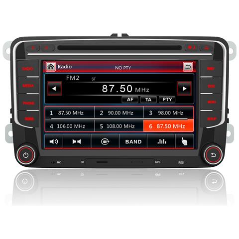 Autoradio 2 Din Per Vw Volkswagen Golf 5 6 Polo Passat Skoda Seat Tiguan 7 Pollici Con Gps Navigatore Car Radio Comandi Al Volante Bt Cd Dvd Sd Usb Rds - Foto 1