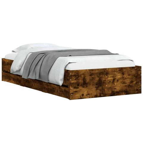 Giroletto Con Cassetti Rovere Fumo 75x190 Cm Legno Multistrato - Foto 3