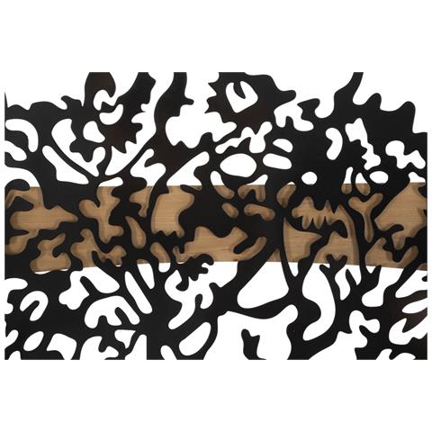 Pannello Da Muro Tree Ferro E Wood Set 3pz Cm 176x2x90 (63x2x90-50x2x90) - Foto 2