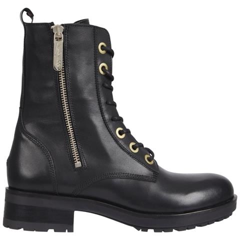 Essentials Biker Boot Stivaletti Pelle Scarpe Donna Nero Eu 36, Fw0fw06800 Bds - Foto 1