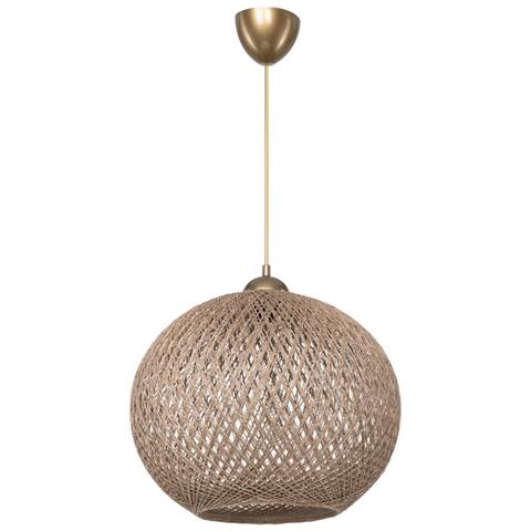 Lampada Da Soffitto Yumak Mdl4746 Con Paralume In Corda Beige - Foto 1