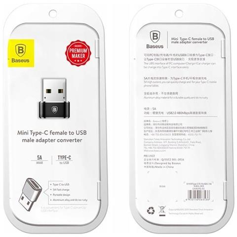 Adattatore Da Usb-c A Usb-a 2.0 Ricarica 5a E Sincronizzazione 480 Mb/s, Nero - Foto 4