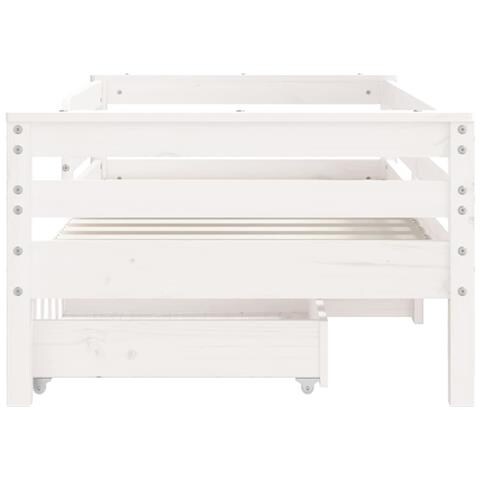 Giroletto Bambini con Cassetti Bianco 70x140cm Massello di Pino - Foto 2