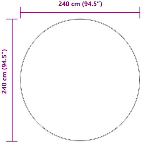 Tappeto Shaggy a Pelo Lungo NAVARRA Grigio Chiaro 240x240 cm - Foto 9