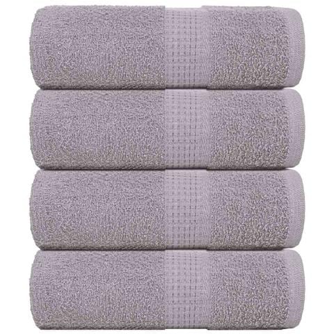 Asciugamani Ospiti 4 Pz Grigio 30x50 Cm 360 G/m 100% Cotone - Foto 1