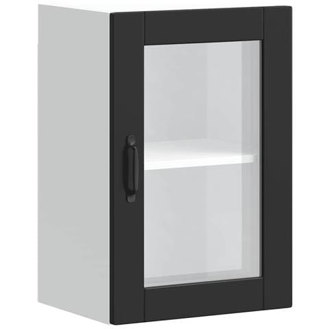 Pensile Da Cucina Con Porta In Vetro Porto Nero - Foto 2