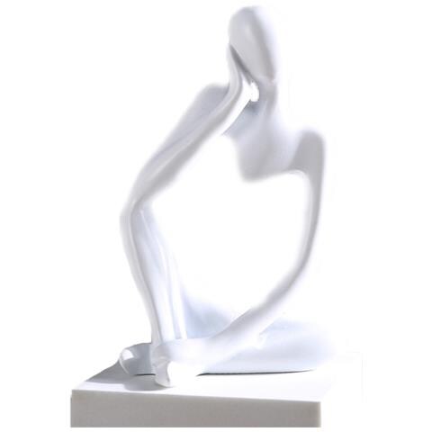 Figurina Del Pensatore Astratto - Decorazione Moderna Per La Casa White - Foto 1