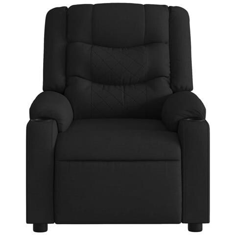 Poltrona Massaggiante Reclinabile Elettrica Nera in Tessuto - Foto 9