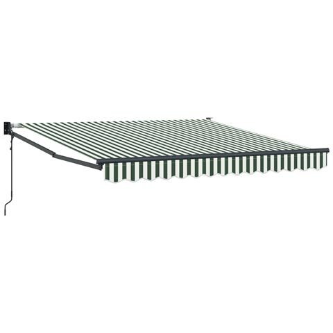 Tenda Retrattile Verde e Bianca 300x250 cm, Tenda di Ricambio per Struttura 3x2,5 m Verde e Bianca - Foto 1