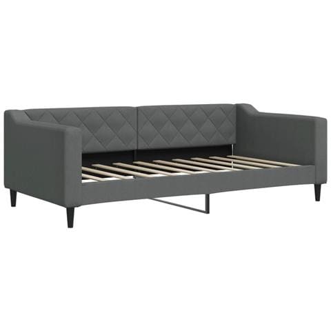 Letto da Giorno Grigio Scuro 90x190 cm in Tessuto - Foto 1