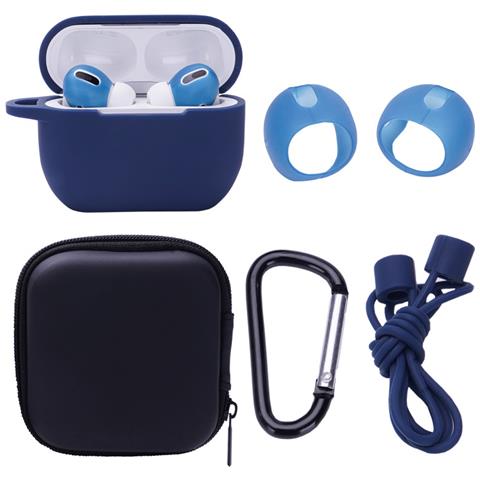 Kit Protettivo Per Auricolari Bluetooth Wireless Airpods Pro Blue - Foto 1