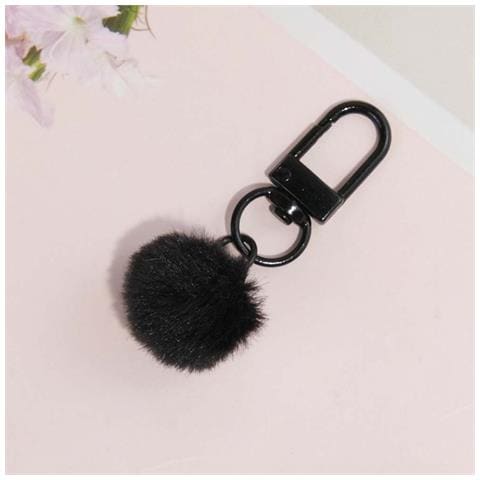Set Da 10 Portachiavi Con Ciondolo A Pompon Carino - Accessorio Alla Moda Black - Foto 2