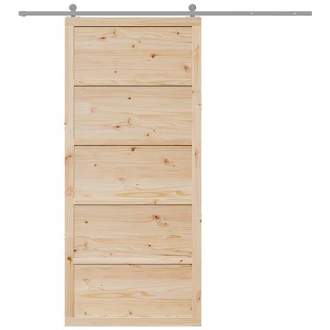 Porta a Fattoria Naturale 80 x 208 cm Legno massello di pino - Foto 9