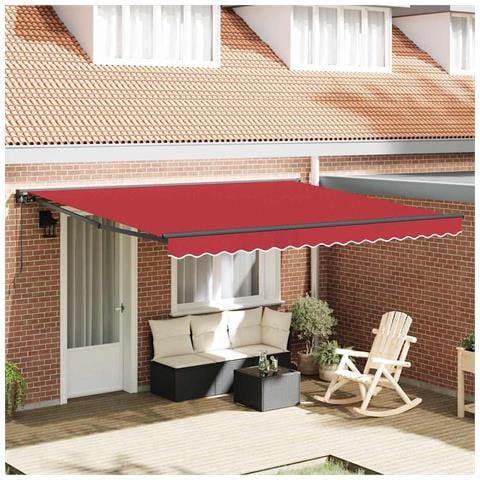 Tenda Retrattile Rosso 400x300 cm Tessuto - Foto 2