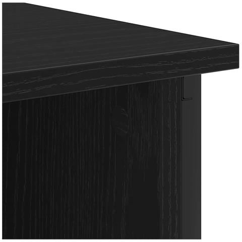 Armadio da Notte Rovere nero 38 x 31 x 61 cm Legno multistrato - Foto 9