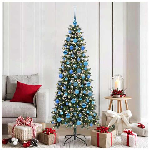 Albero di Natale artificiale con 300 LED Verde 180 cm - Foto 2
