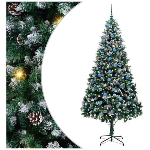 Albero di Natale artificiale con 300 LED Verde 240 cm - Foto 1