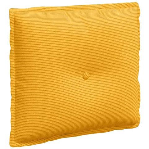 Cuscino per Schiena Giallo Chiaro 50 x 45 cm Tessuto in Cords - Foto 1